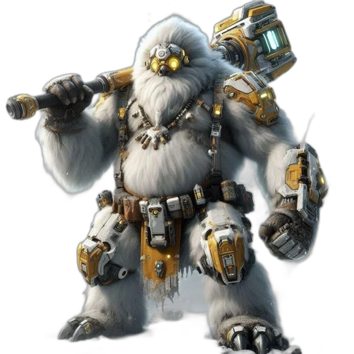 robot, creature, animal, staff transparent PNG cut-out