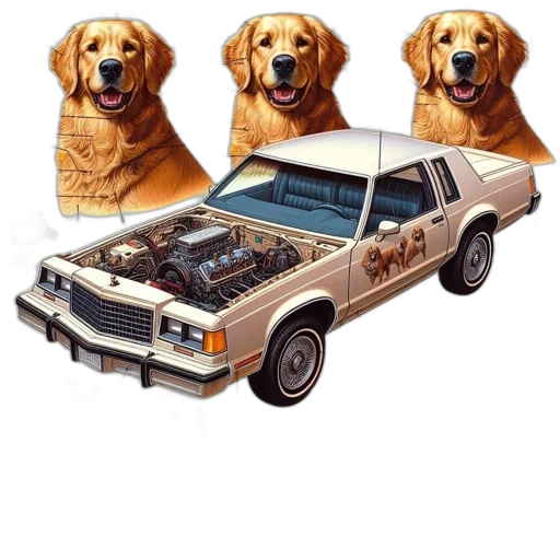 car, animal, photorealistic, concept art transparent PNG cut-out