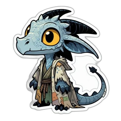 dragon, staff, creature, fantasy art transparent PNG cut-out