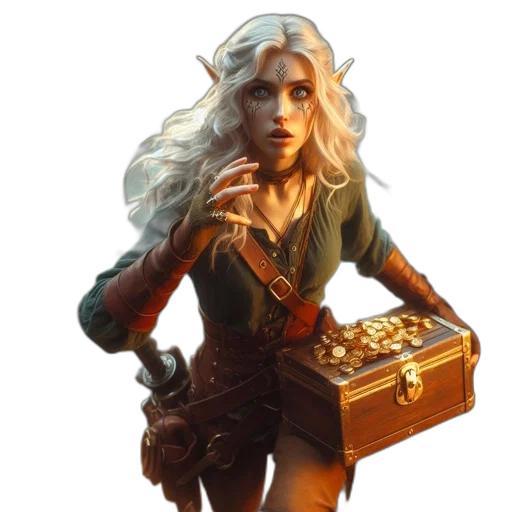 fantasy art, concept art, pixel art, comic book art transparent PNG cut-out