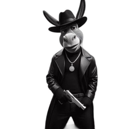 animal, jacket, weapon, hat transparent PNG cut-out