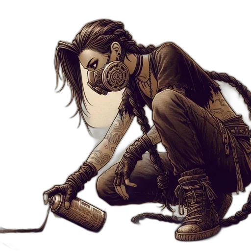mask, creature, staff, robot transparent PNG cut-out