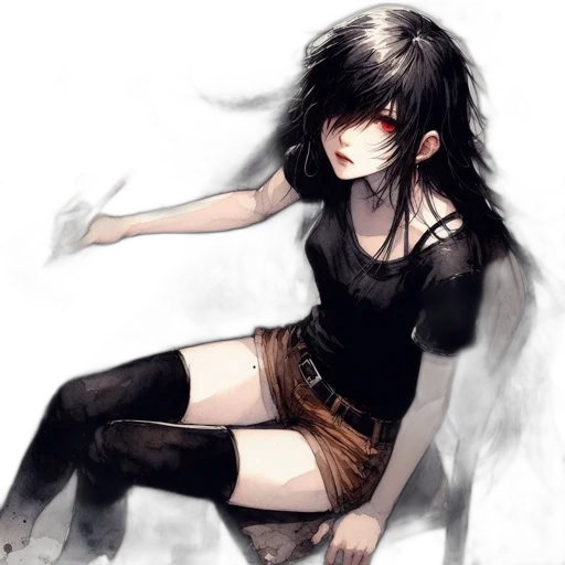 hair, dress, face, mask transparent PNG cut-out