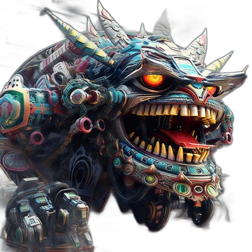 dragon, mask, face, creature transparent PNG cut-out