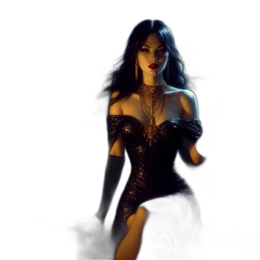 dress, comic book art, concept art, fantasy art transparent PNG cut-out