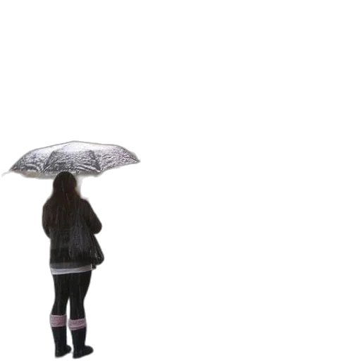 umbrella, jacket, hat, staff transparent PNG cut-out