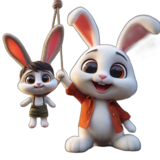 3d render, concept art, cartoon, two transparent PNG cut-out