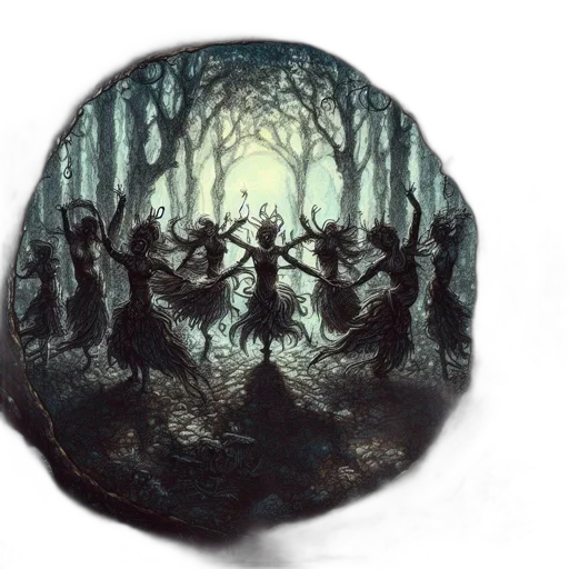 crown, mask, tree, staff transparent PNG cut-out