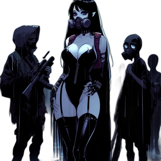 robot, comic book art, concept art, cyberpunk transparent PNG cut-out