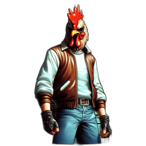 jacket, mask, animal, weapon transparent PNG cut-out