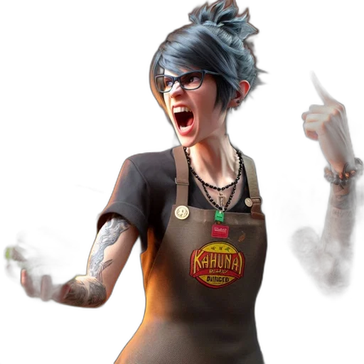 staff, food, concept art, photorealistic transparent PNG cut-out