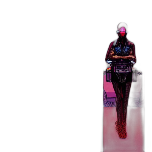 robot, jacket, dress, mask transparent PNG cut-out