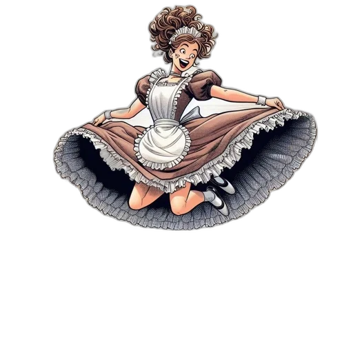 dress, crown, jewelry, staff transparent PNG cut-out