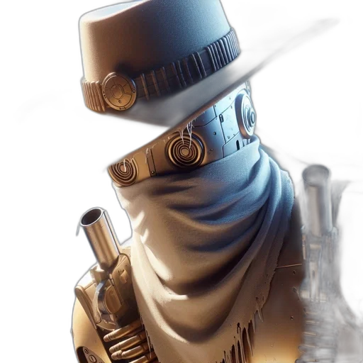 hat, robot, mask, weapon transparent PNG cut-out