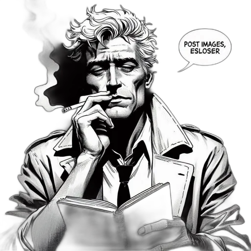jacket, face, comic book art, concept art transparent PNG cut-out