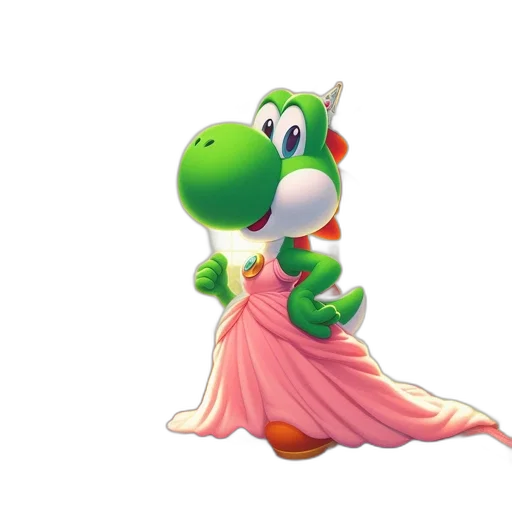 dress, dragon, staff, crown transparent PNG cut-out