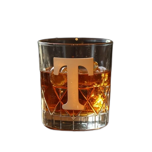 glass, tumbler, letter, tennessee transparent PNG cut-out