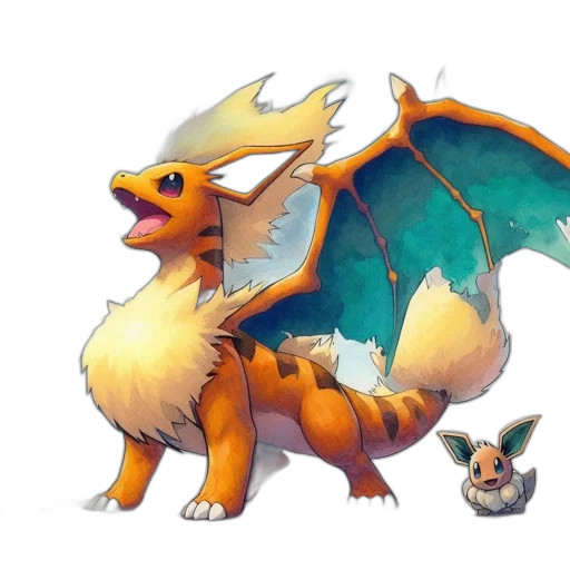 dragon, creature, animal, staff transparent PNG cut-out