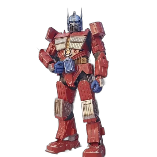 robot, concept art, 3d render, red transparent PNG cut-out
