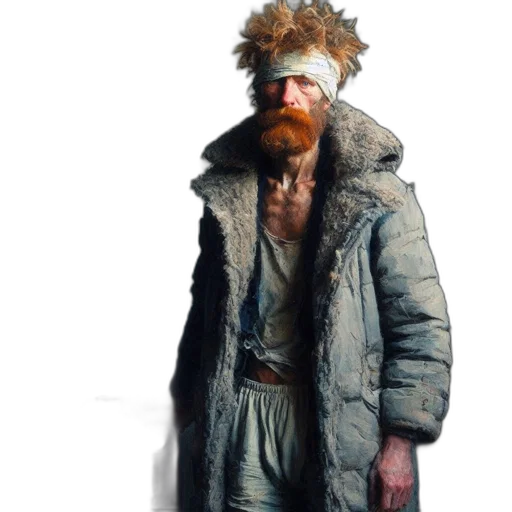 jacket, animal, creature, staff transparent PNG cut-out