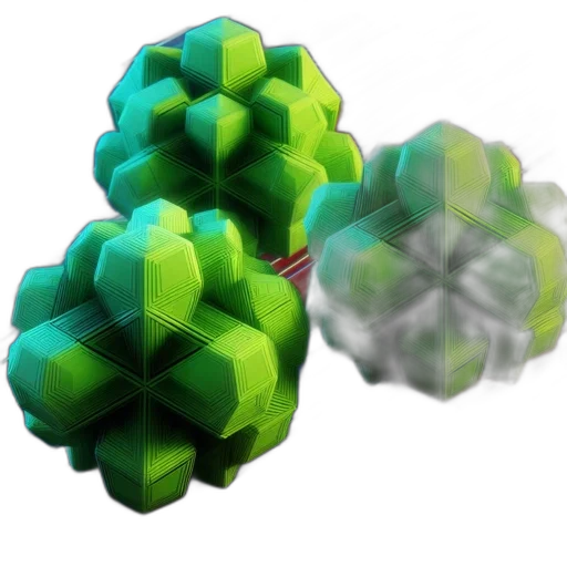 umbrella, 3d render, concept art, green transparent PNG cut-out