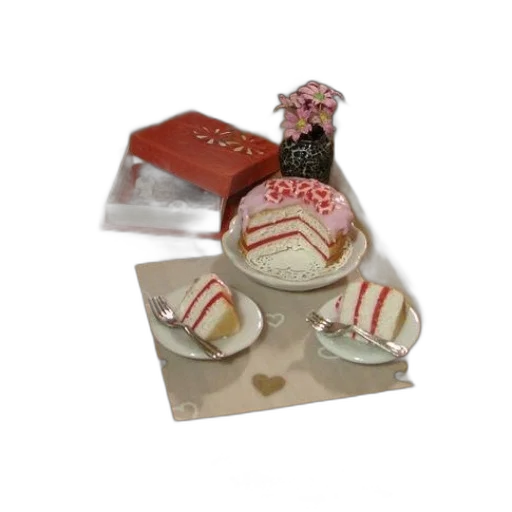 food, 3d render, dollhouse, scene transparent PNG cut-out
