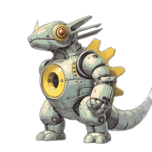 dragon, robot, creature, weapon transparent PNG cut-out