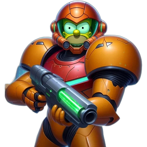 robot, weapon, concept art, 3d render transparent PNG cut-out