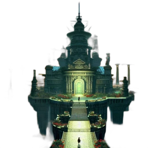 crown, building, sword, robot transparent PNG cut-out