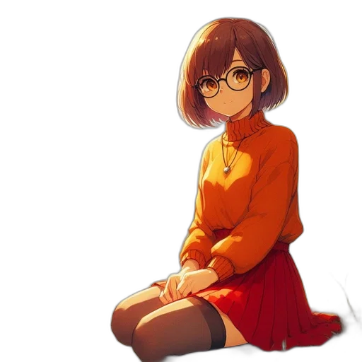 dress, jacket, flower, staff transparent PNG cut-out