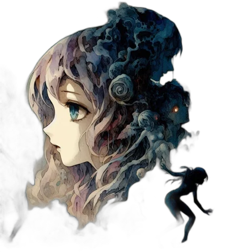 mask, face, dress, hair transparent PNG cut-out