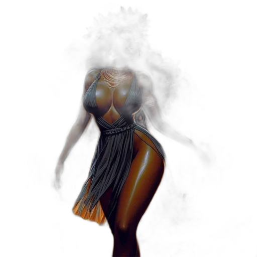 dress, mask, creature, hair transparent PNG cut-out