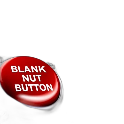 3d render, illustrated, red, button transparent PNG cut-out
