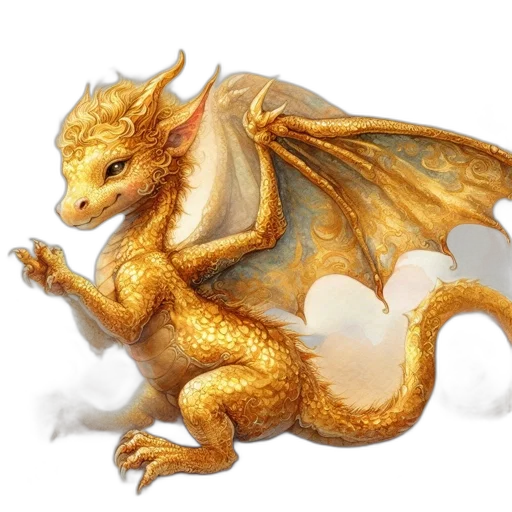 dragon, staff, creature, animal transparent PNG cut-out