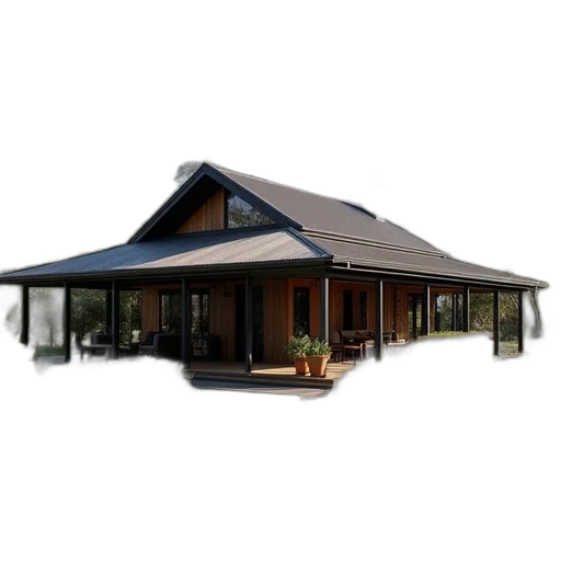 building, umbrella, furniture, 3d render transparent PNG cut-out