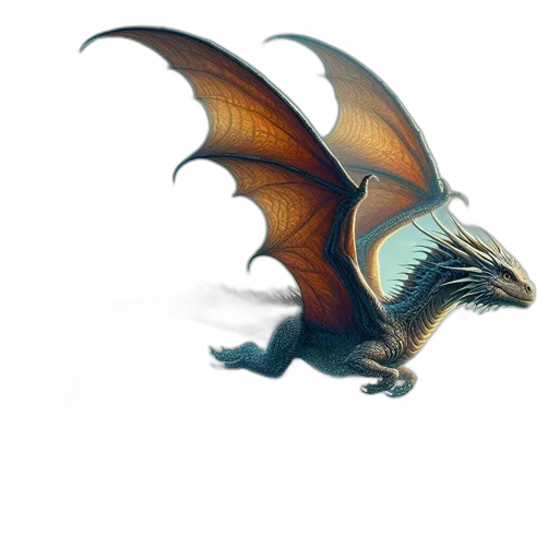 dragon, creature, animal, staff transparent PNG cut-out