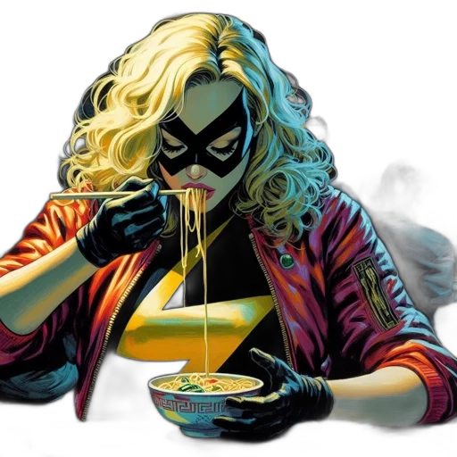 comic book art, concept art, female, superhero transparent PNG cut-out
