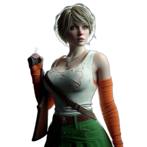 jacket, staff, concept art, 3d render transparent PNG cut-out