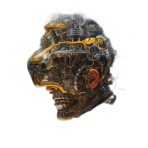 robot, face, mask, crown transparent PNG cut-out