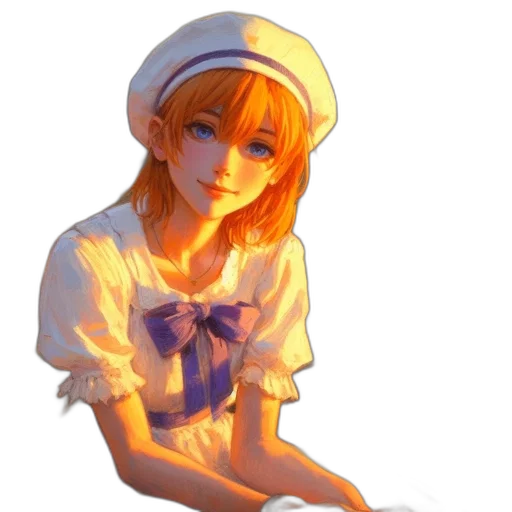 dress, hat, staff, face transparent PNG cut-out