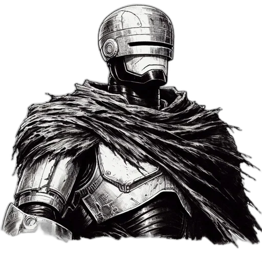 sword, robot, mask, face transparent PNG cut-out