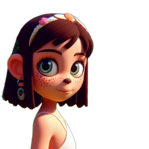 dress, jewelry, face, staff transparent PNG cut-out