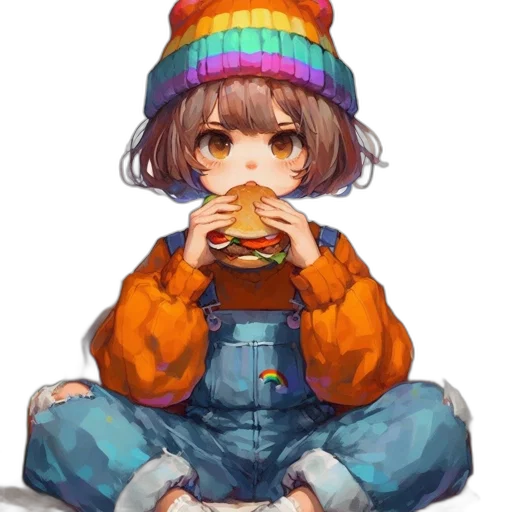 food, hat, face, creature transparent PNG cut-out