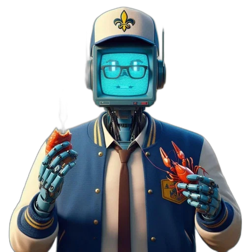 robot, staff, jacket, face transparent PNG cut-out