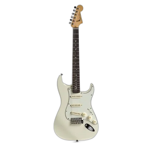 white, electric, guitar, pickguard transparent PNG cut-out