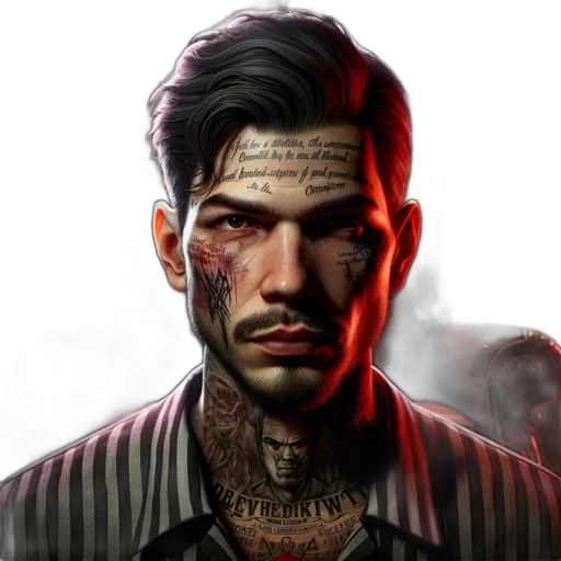 face, photorealistic, concept art, cyberpunk transparent PNG cut-out
