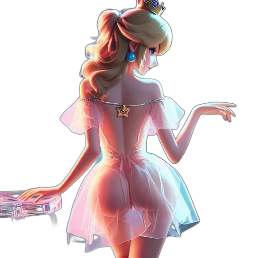 dress, crown, staff, robot transparent PNG cut-out