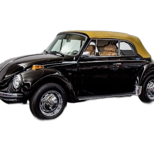 car, photorealistic, classic, black transparent PNG cut-out