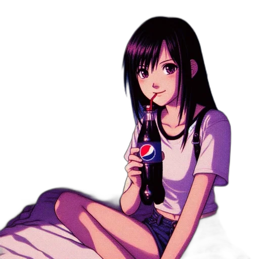 bottle, dress, pixel art, anime transparent PNG cut-out