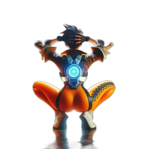 robot, staff, weapon, creature transparent PNG cut-out